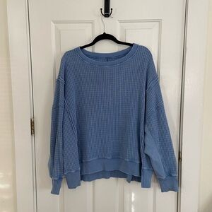 AE Big Hug Waffle Knit Crew Neck Sweatshirt